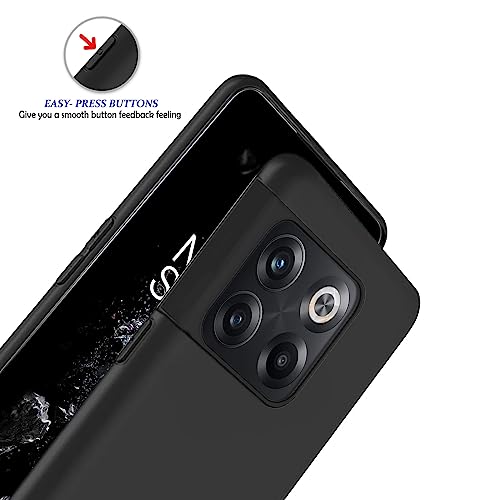 Image of Amazon Brand - Solimo Protection Matte Finished Back Cover Case for OnePlus 10T | Rubberized TPU | Slim Thin Soft Matte Flexible Matte Touch Shockproof - Matte Black