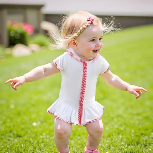 Image of Girls Hooded Terry Coverups One Piece Swimsuits Beach Stripe Trim Zip Up Fly Sleeve Swim Cover Up Swimwear