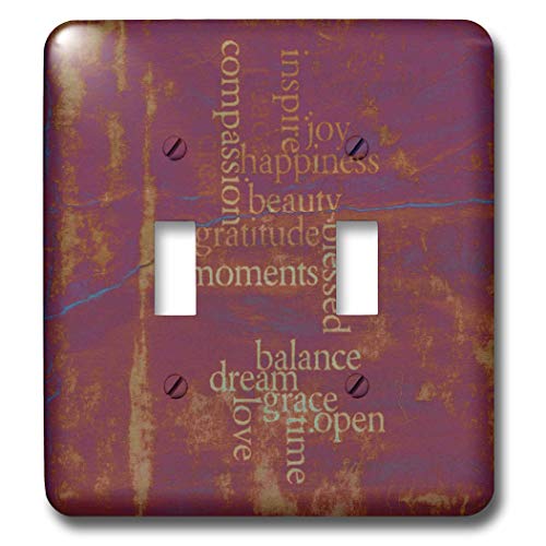 Interrupteur à baïonnette rétro imprimé violet motivation bonheur multicolore 3dRose