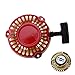 GOOFIT Tirador Minimoto Aluminio Arranque Universal Desbrozadora 1 pieza reemplazo para 152F 154F 1.5KW Motores Rojo