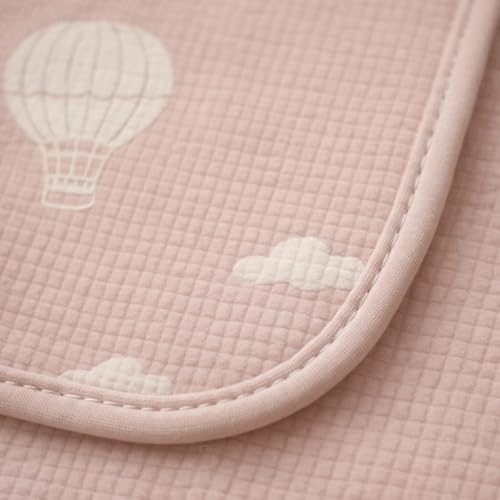 Image of 100% Cotton 6-Layer Muslin Baby Blanket | Super Soft, Breathable & All Seasons Multipurpose Blanket for Babies (Parachute - Baby Pink)