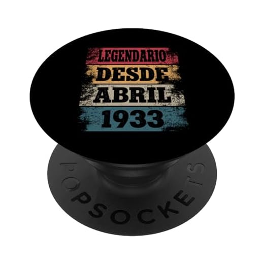 Legendario Desde Abril 1933 - Cumpleaños 91 Años PopSockets PopGrip Intercambiable