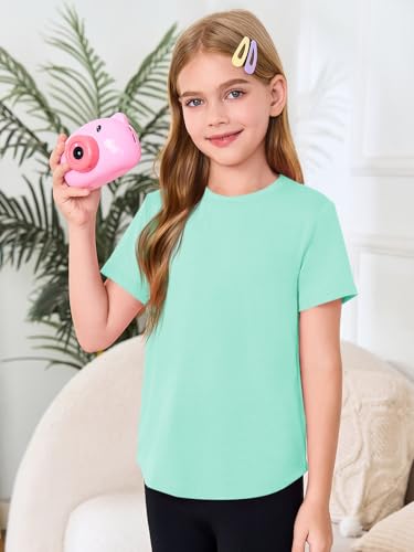 Image of Haloumoning Girls Short Sleeve T Shirts 5-14 Years