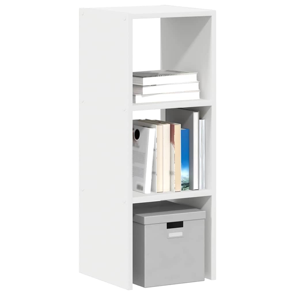 vidaXL Bücherregal Stapelbar Weiß 30x30x80 cm Holzwerkstoff, Bücherständer, Büroschrank, Aktenregal, Bücherschrank, Büroregal, Highboard, Regal