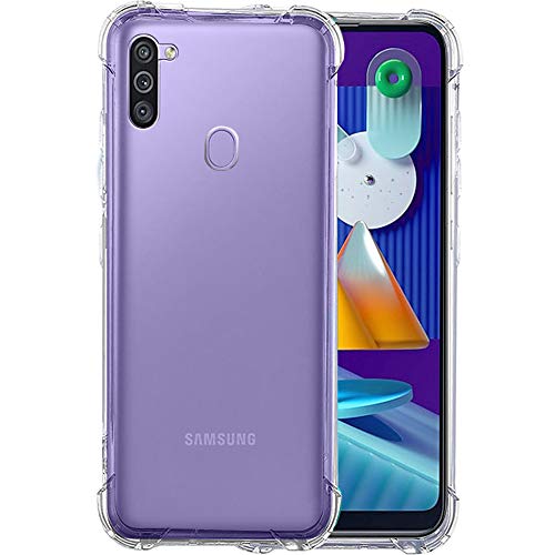 Image of TheGiftKart Transparent Crystal Clear Back Cover Case for Samsung Galaxy M11 | Shockproof Soft TPU Case | Cushioned Edges for Ultimate Protection Back Cover Case (TPU, Transparent)