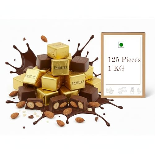 Image of Homemade /Handmade Chocolate 1Kg | Chocolate Gift Pack Box | Chocolate Distribution Box for Birthday in School in Bulk for Kids /Children (125 Pcs)