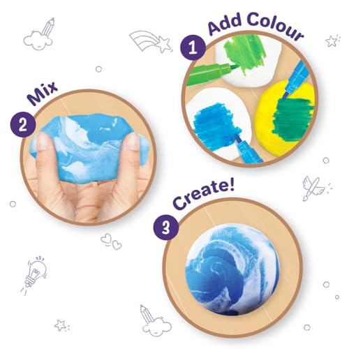 Image of Imagimake Magic Clay | Colour & Create | Solar System Craft Kit |DIY School Projects | Art & Craft Kit | Make 10 Super Clay Creations | Birthday Gift for 5,6,7,8 Year Old Girls & Boys, Multicolor