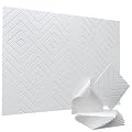 Vieshful Self-Adhesive Acoustic Panels, Soundproof Wall Panels 12"x12"x0.4", High-Density Sound Absorbing, Noise Dampening Panels for Home Office, Studio & Bedroom Decor White 10 Pack