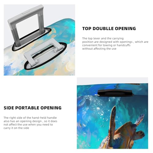 VOSERY Luggage Cover Protector Suitcase Cover - Underwater Fish Turtle High Elasticity Suitcase Covers Protector for Luggage (No Luggage)3