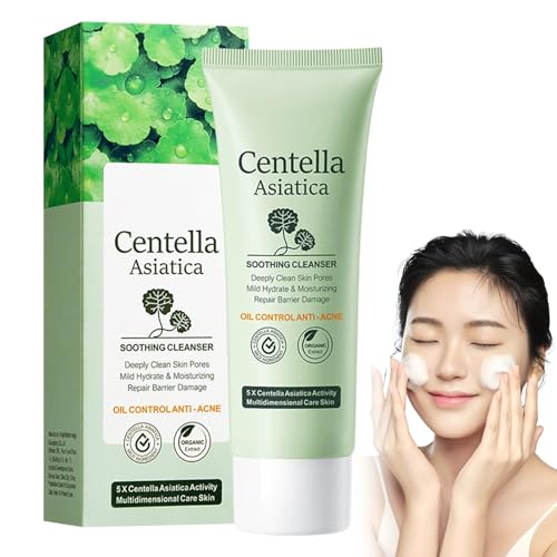 Limpiador Purificante Con Extracto de Centella Asiática, Brightening Cleanse, Deep Cleanse Facial Wash, Para una Limpieza Profunda de los Poros, Hidratación y Humectación, para Todo Tipo de Pieles