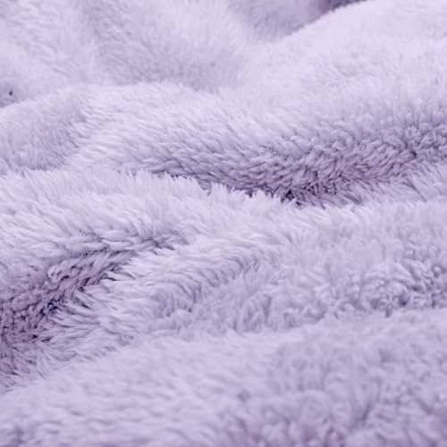 Snug Rug Lavendeldecke aus Sherpa-Fleece, flauschig luxuriös für Sofadecken, warme Winterdecke, weiche Überwürfe, 127 x 178 cm (50" x 70") – Ansicht 3
