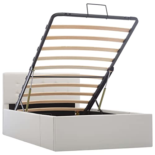 Wenjingqi Cama canapé hidráulica Cuero sintético 100x200 cm, 285517