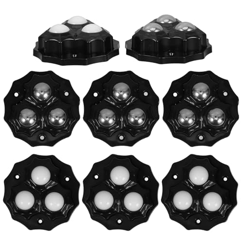 Roulettes pivotantes autocollantes noires lot de 8 pour boîtes et meubles