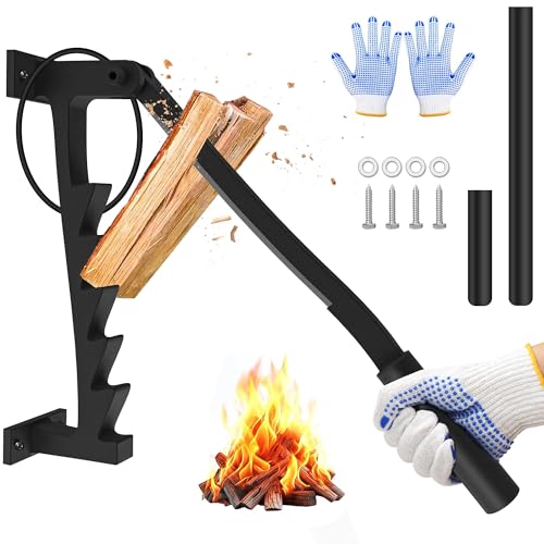 Holzspalter Manuell Anzündholz Spalter zur Wandmontage Handholzspalter...