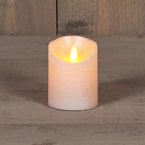 LED Echtwachskerze Kerze Farbauswahl Timer flackernde Wachskerze Kerzen Batterie, Farbe:Perle, Größe:10 cm LED Echtwachskerze Kerze Farbauswahl Timer flackernde Wachskerze Kerzen Batterie, Farbe:Perle, Größe:10 cm