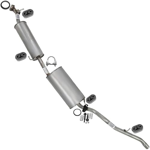 Exhaust Muffler and Tail Pipe System Kit Compatible with Honda Element 2003-2011 2.4L | Stainless Steel | Northeastern Exhaust | Includes Gaskets, Clamp, Hangers and Bolt Kit | Direct-Fit Replacement