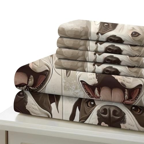 Housse de couette chien 260x220 linge de lit 3D dessin animé Super King