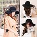 ASSQI Women's 100% Wool Foldable Wide Brim Retro Fedora Floppy Felt Bowler Hat (Black)