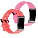 Produktbild kwmobile Armband kompatibel mit Huawei Honor Band 3 / Band 3 Pro - 2X Silikon Fitnesstracker Sportarmband