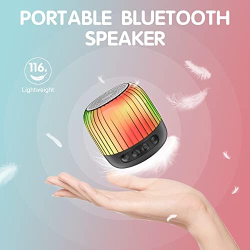 layajia Night Light Bluetooth Speaker, Multicolor Changing Bedside Lamp, LED Table Lamp, Built-in Mic, Support TF Card, MP3 Player, Best Gifts for Girls Boys Teens Women Men Friends Christmas