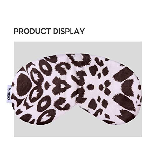 Image of MINISO Eye Mask for Sleeping, Super Soft Cozy Adjustable Strap Sleeping Eye Mask, Blindfold for Travelling, Night Sleeping and Nap, Leopard