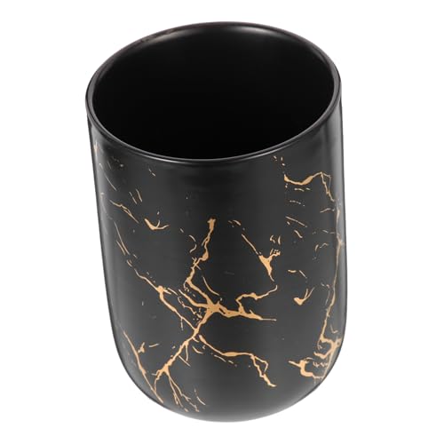 COOLHIYA Multipurpose Marble Pattern Toothbrush and Mouthwash Cup for Use Elegant Bathroom Storage