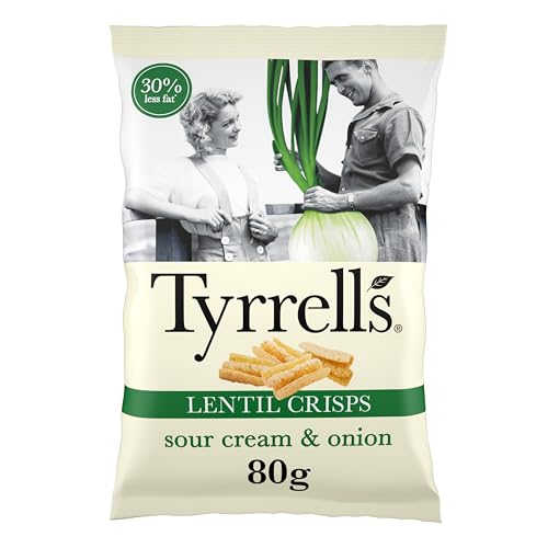 Image of Tyrrells Lentil Sharing Crisps Sour Cream & Onion 80g