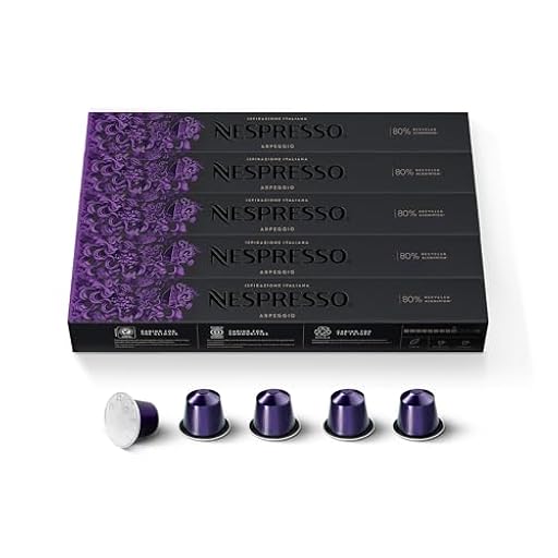 Nespresso Original Cápsulas de Café Arpeggio, 50 Cápsulas para Máquina de Café, Cafetera, Tueste Intenso con Notas de Cacao | Ya disponible en tu tienda friki favorita! En mundofriki.es!