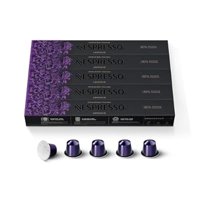 Nespresso Original Cápsulas de Café Arpeggio, 50 Cápsulas para Máquina de Café, Cafetera, Tueste Intenso con Notas de Cacao | Ya disponible en tu tienda friki favorita! En mundofriki.es!