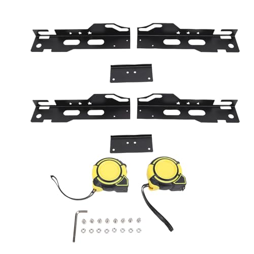 KIMISS Wheel Alignment Tool Plate Secure Groove for Cars SUVs Universal Design High Efficiency (Matte Black)
