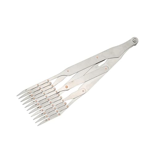 1PCS Leather Belt Quick Mark Equally Spacing Isometric Divider Ruler Tool Knife Cutter Punch Leathercraft DIY Auxiliary Tool (L/11 Teeth)