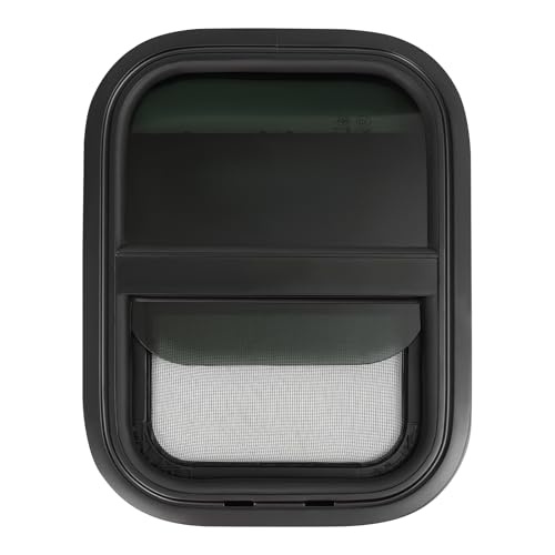 CHIMHOON Fenêtre Coulissante Verticale Pour Camping-Car Avec Moustiquaire Fenêtre Latérale Pour Caravane 300 X 400 MM Noir