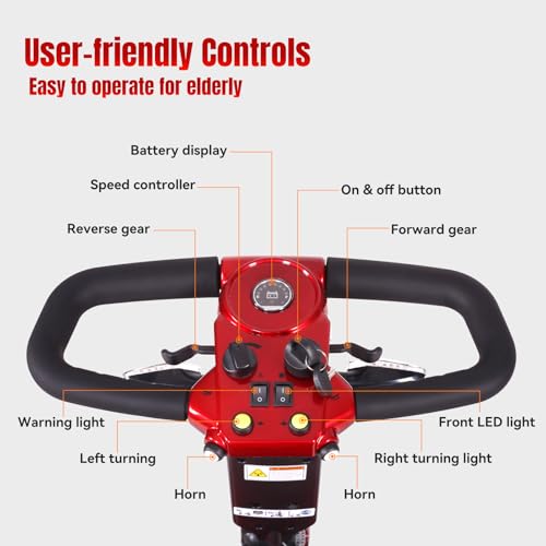 Mobility Scooters for Seniors & Adults, 4 Wheel Electric