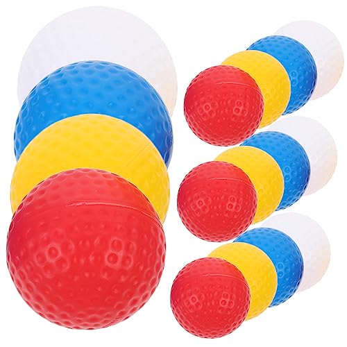 Holibanna 16Pcs Small Colored Golf Practice Balls Durable Training Balls for Indoor and Outdoor Use for Golfing Exercise and Skill Development