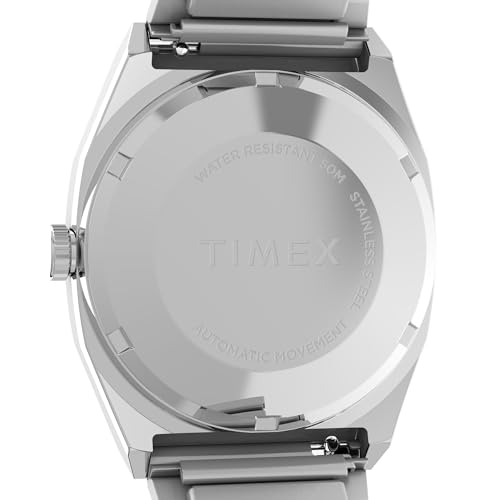 Image of TIMEX Reissue Mechanical Automatic Watch for man with Silver Tone Square Dial & Silver Stainless Steel Bracelet Band Water Resistant Men's Wrist Watches - TW2W70800UJ