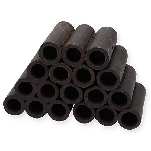 GarPet Aquariendeko Pyramide 6er Garnelenröhre Aquarium Deko Garnelen Garnelenhöhle Krebshöhle Welsröhre Laichröhre Keramik Ton schwarz