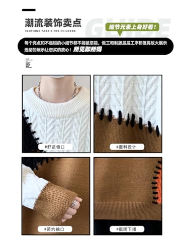 Mens Winter Sweater Men Thick Warm Loose Sweaters Back to School Korean Casual Jumpers2