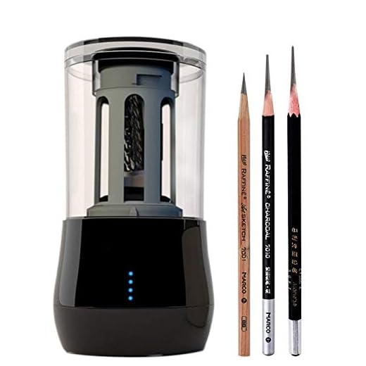 Boomder Afilador de lápices de punta larga, Afilador de lápices eléctrico profesional, Dibujo artístico pesado y Dibujo de sacapuntas de lápiz recargable, Suministros para artistas