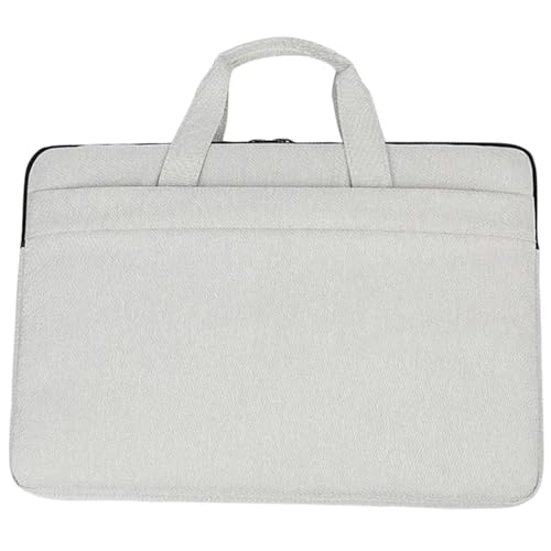 Bolsa de computadora de 14 pulgadas con felpa interior y maletín gris resistente a golpes