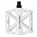 boruizhen Aluminium CNC Bike Platform Pedals Lightweight Road Cycling Bicycle Pedals for MTB BMX (White)
