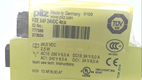 PZE X4P 24 VDC extensión de contactos Pilz con 4 salidas n/o de conmutación simultánea 3