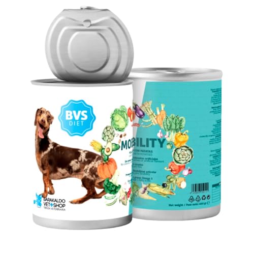 BVS Vet Shop | Diet Mobility Grain Free Pollo con Patatas Lata para Perros | Alimento dietético Completo. Favorece el metabolismo Articular | 1 unid. x 400 gr
