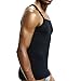 Zhiweikm Men's G-Unit Style Square Cut Tank Tops Cotton Comfort Stretch Workout Vest Wife Beater (Black, M)