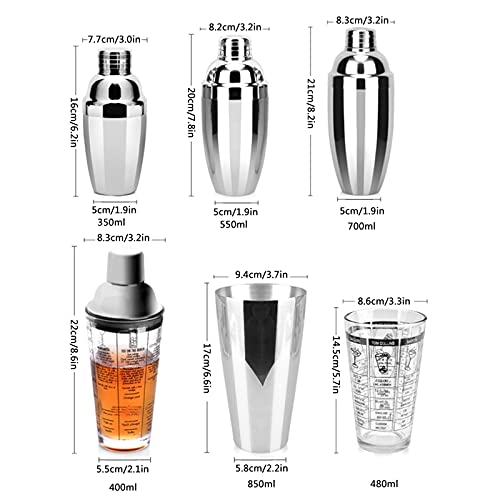 Kit de bartender con coctelera para cócteles de acero inoxidable premium 3