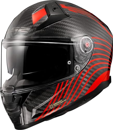 LS2 ti propone il suo casco integrale FF811 - VECTOR II CARBON Un casco da turismo che può accompagnarti nei tuoi lunghi viaggi in moto. Parola d'ordine: comodità. Una protezione per il collo in 3 pezzi, un interno molto silenzioso, 6 taglie di calotta per una vestibilità quasi personalizzata. Sicurezza: In fibra di carbonio, super resistente per un peso ultraleggero di 1300g +/- 50