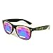 GloFX Kaleidoscope Glasses | Black Frames With Glass Crystal Bug Eye Lens | Great Edm Rave Accessory, Content Creation, and Costumes