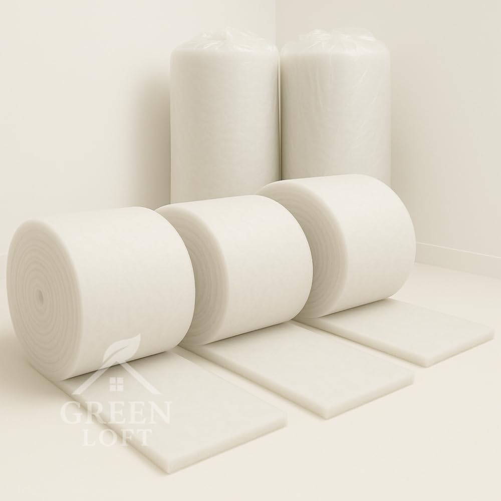 Green Loft Premium Wadding Roll – 1 Metre, 350gsm / 10oz, 27” Wide – Quilting, Crafts, Upholstery & Sewing – Hypoallergenic Recycled Polyester – Soft, Durable, Washable