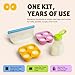 BOOBCUBE Breastmilk Storage Reusable Freezer Trays with Lid 4pcs Kit 0.5/1/2 Oz Silicone Tray Ultra Leak-Proof