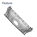 X AUTOHAUX Front Upper Hood Bumper Grille Grill for Lexus ES 350 2013 2014 2015 No.5311133440 Front Upper Bumper Kidney Grille Grill Chrome Silver Tone