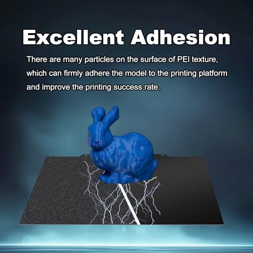 Image of 300x300mm Black Build Plate for TAZ Pro /TAZ 3 /TAZ 4 /TAZ 5 /TAZ 6 /Anet A8 Plus, Double Sided Textured PEI+Smooth PEI Flexible Spring Steel Platform Heated Printing Bed for LulzBot /Anet Printer
